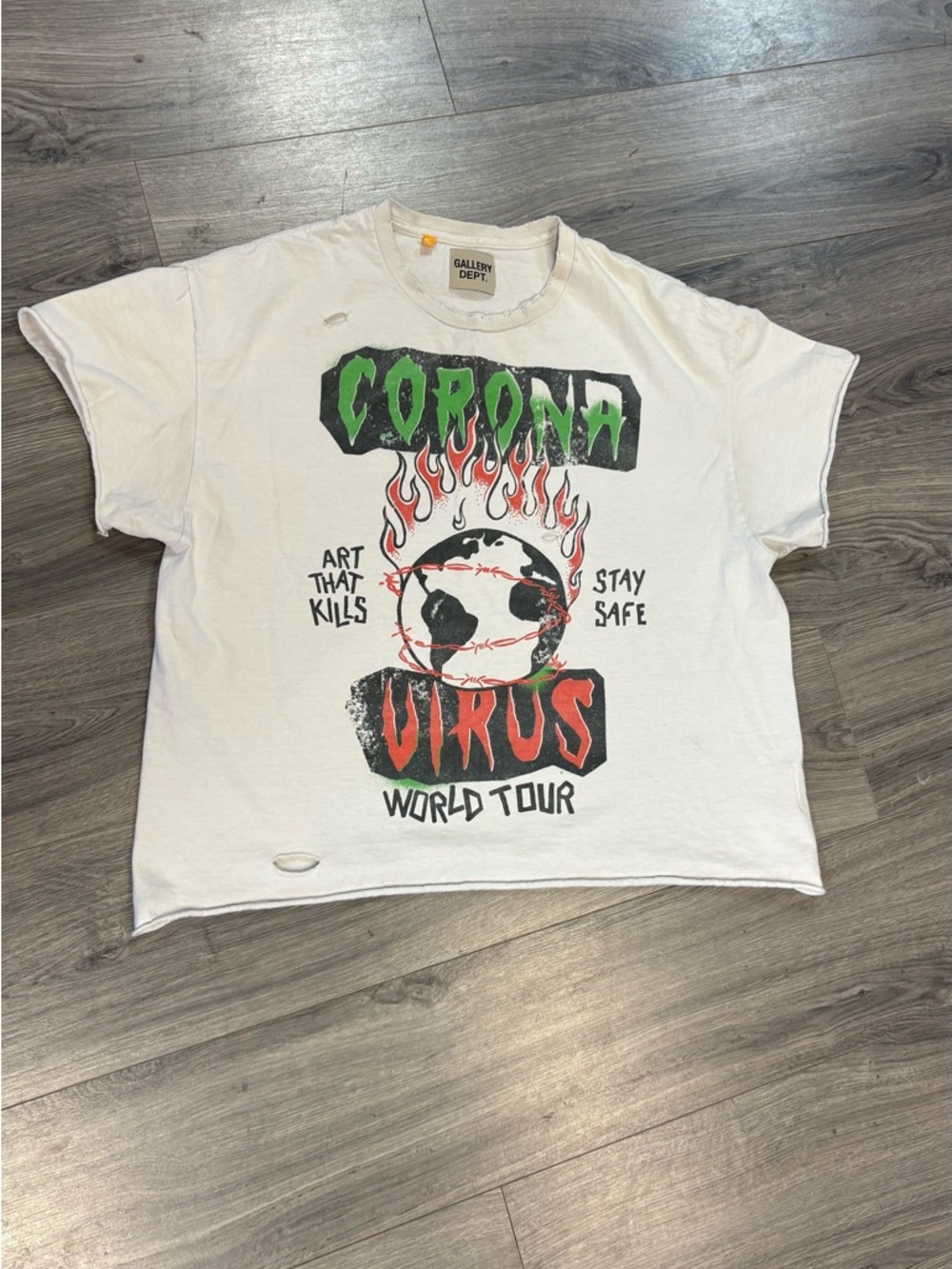 Gallery Dept off white Corona Virus World Tour' Graphic Tee